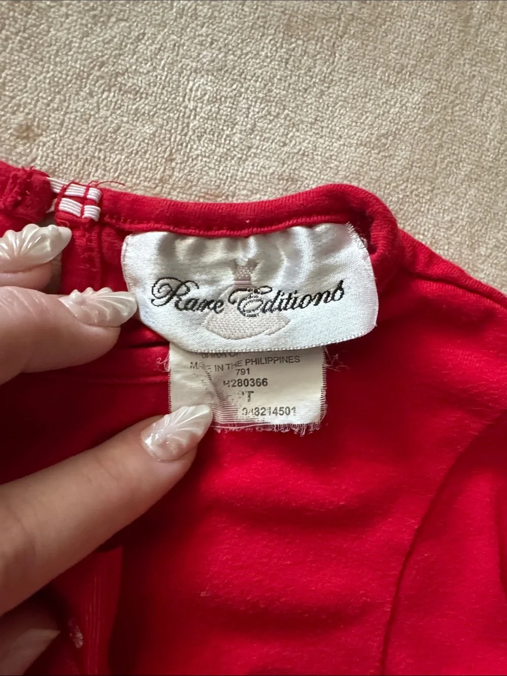 Rare Editions Christmas Ruffle Top - Picture 5 of 5